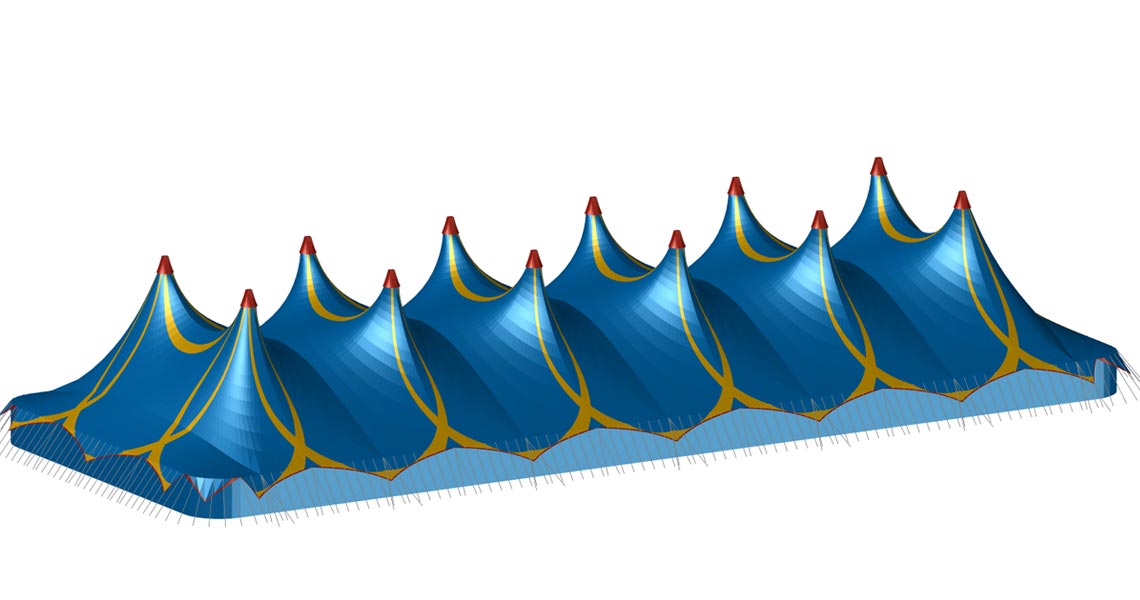 Blue Horizon tent van 50 meter breed