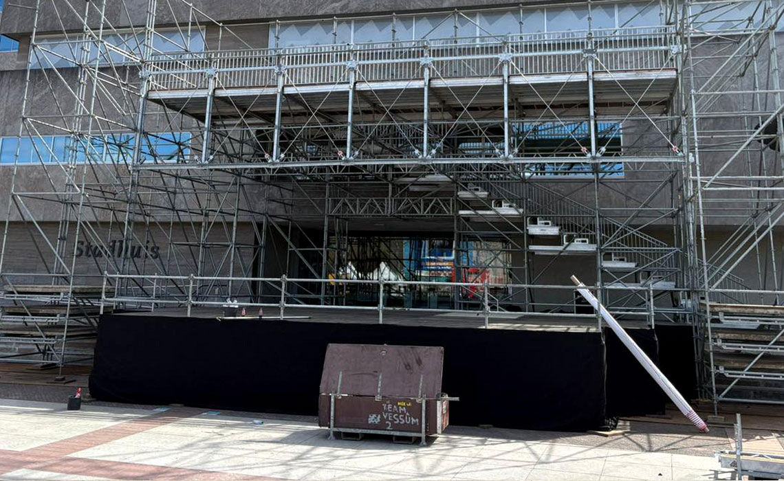 Podiumbouw voor PSV kampioenshuldiging in Eindhoven door Van Ham Tenten & Podia