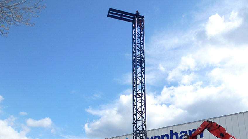Flytowers zijn stalen torens