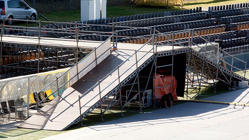 ramp-constructie sportevenementen