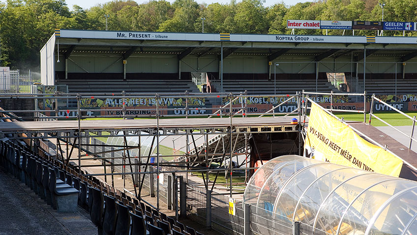 tijdelijke infrastructuur stadion