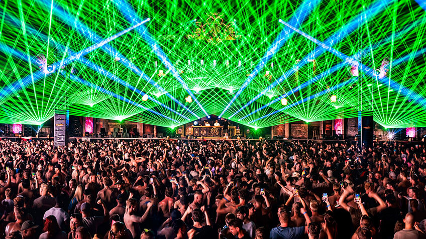 lasershow dance festival blue horizon