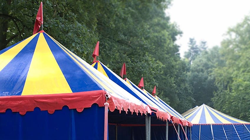 Carretent op feest 5 meter